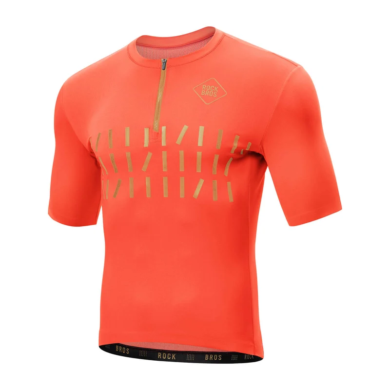 Fahrradtrikot Kurzarm Herren Atmungsaktives und Schnelltrocknend Jersey Reflektierende