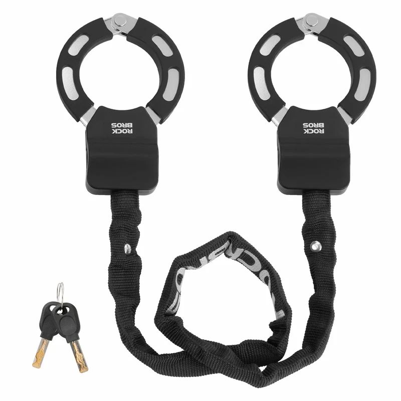 E-Scooter Schloss med 59,5 cm Stahlkette, Fahrradschloss for Roller & Fahrrad
