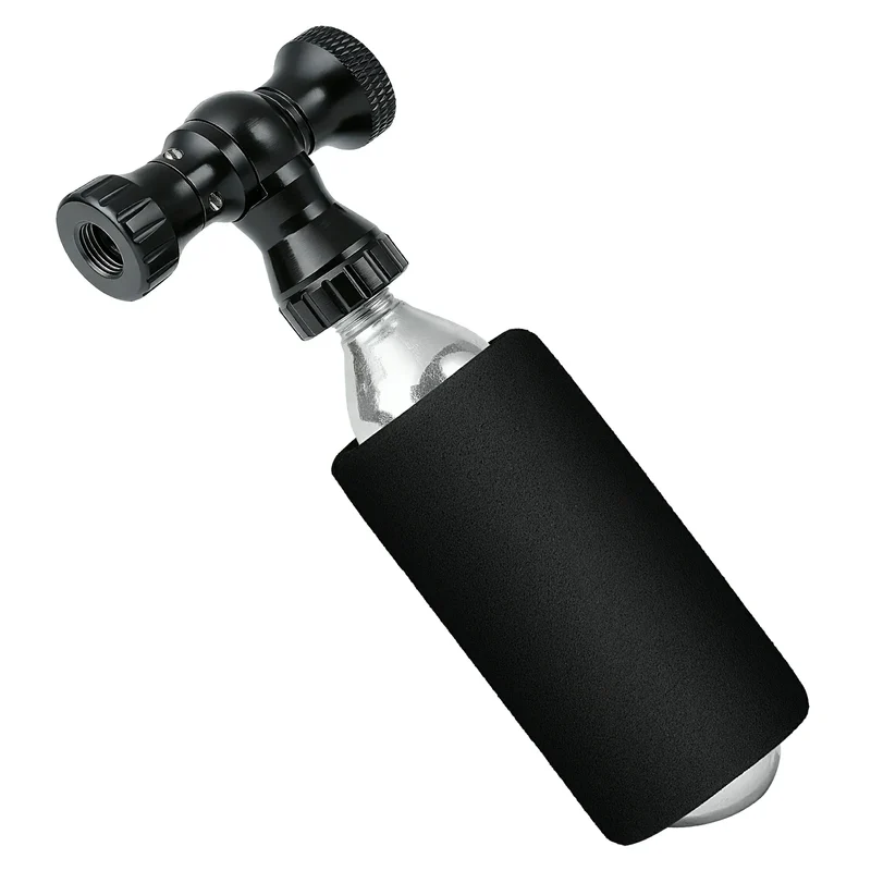 Mini Fahrradpumpe med CO₂-adapter - Tragbar, Presta & Schrader Kompatibel, bis 80 PSI