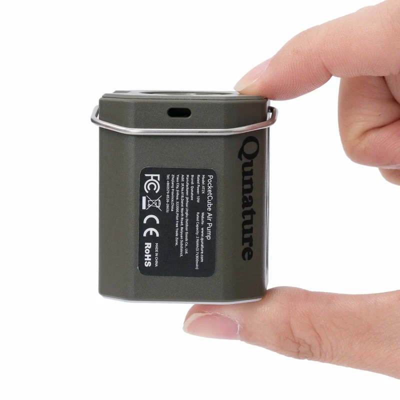 Qunature Mini Elektrisk Luftpumpe, Tragbare Ultraleichte 45g pumpe med USB-kabel 5 Luftdüse