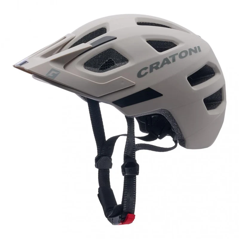 Cratoni Maxster Pro Kinder-Fahrradhelm 51-56 cm Sand Matt mit Rücklicht