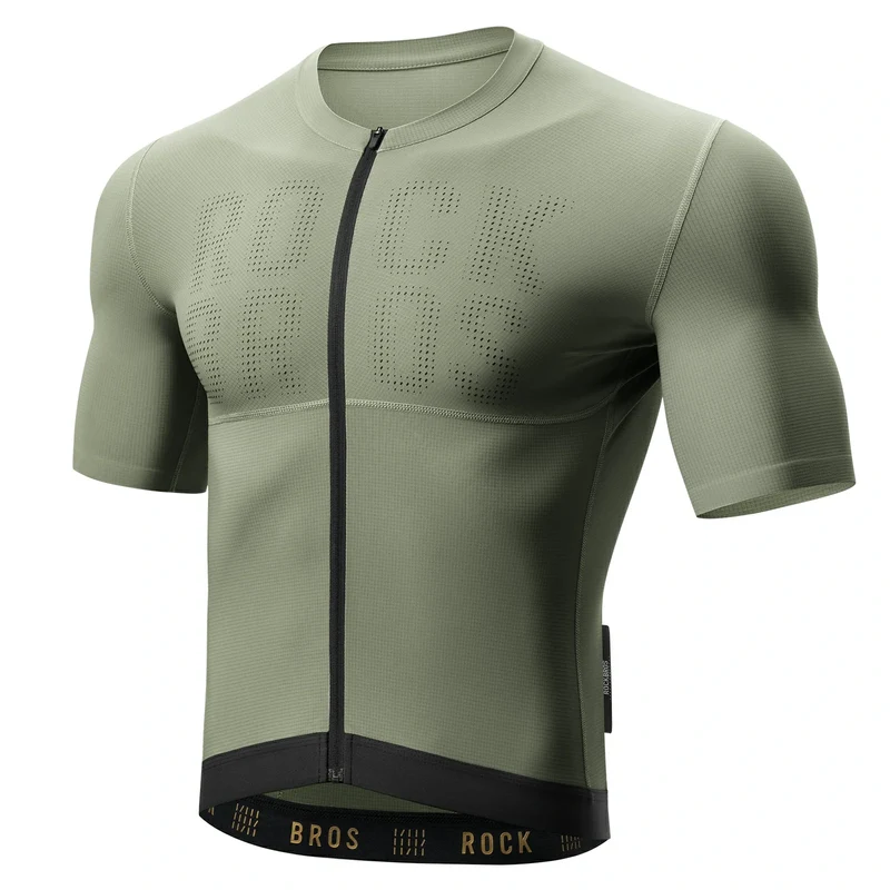 Radtrikot Kurzarm Herren, Atmungsaktives schnelltrocknendes Rennrad Trikot