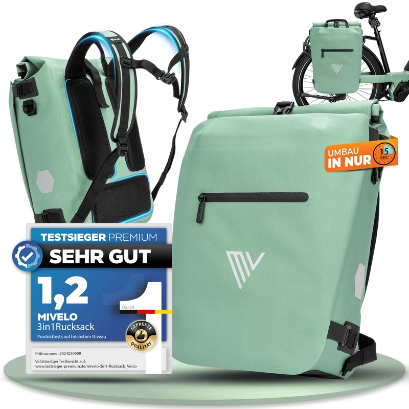 Fahrradtasche auch als Rucksack 22L „VERSO“