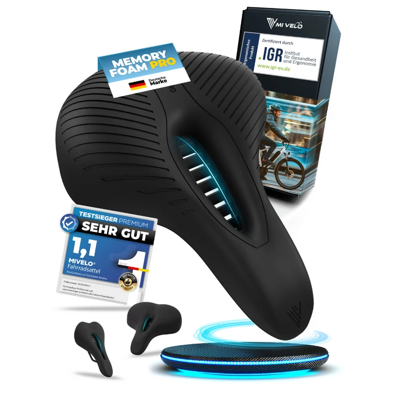 Ergonomischer Fahrradsattel mit Memory-Foam „Trekking“