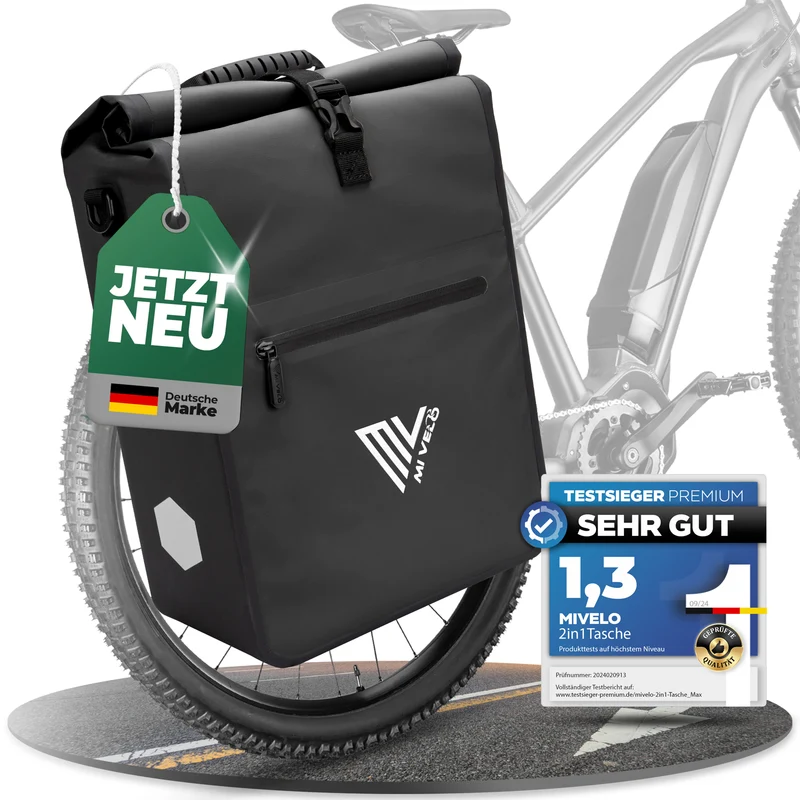 2in1 Fahrradtasche für Gepäckträger 25L „MAX“
