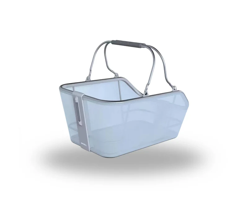 BASIL Korb "Cento Tech Fiber Nordlicht" - Ice Blue Silver