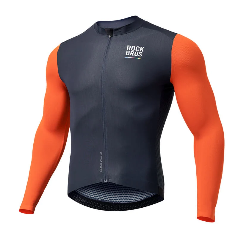 ROAD TO SKY Herren Langarm-Radtrikot Fahrrad Jersey für MTB & Rennrad