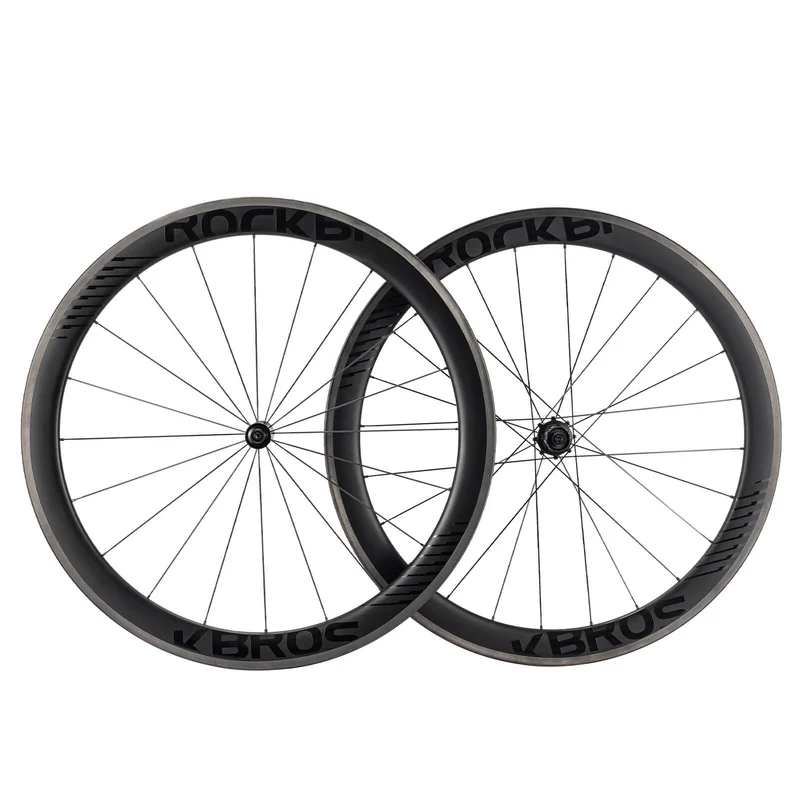 ROCKBROS 700C Carbon Laufradsatz 50mm Felgenbremse Steckachse Laufrad Set for Rennrad