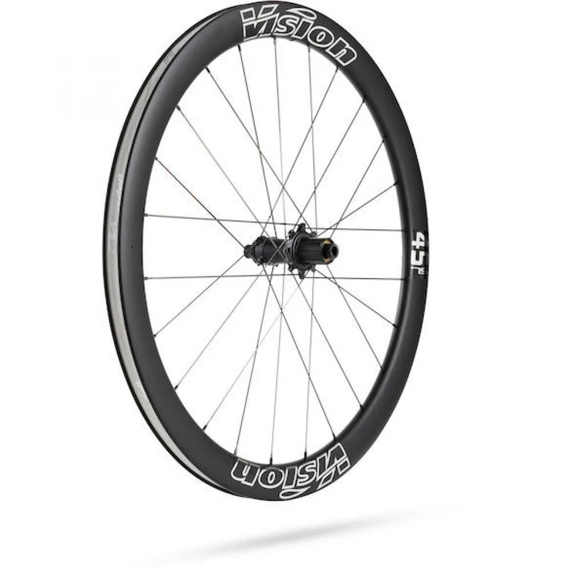 Vision Laufradsatz Metron 45 SL Disc 622x21x45 mm Schwarz/silber - aerodynamischer Carbon-Performance-Laufradsatz
