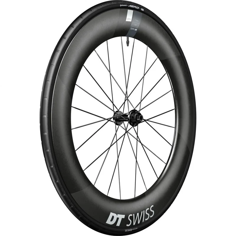 DT Swiss Laufrad ARC 1400 Dicut Disc 622 x 80 mm Schwarz - aerodynamisches Carbon-Vorderrad