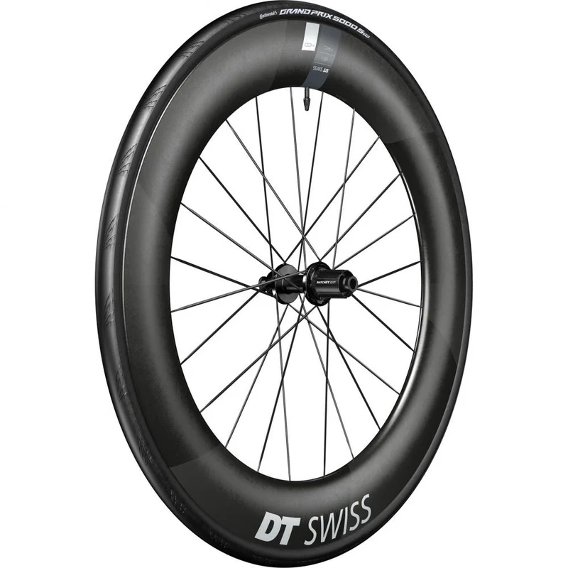 DT Swiss Laufrad ARC 1400 Dicut Disc 622 x 80 mm Schwarz - aerodynamisches Carbon-Vorderrad