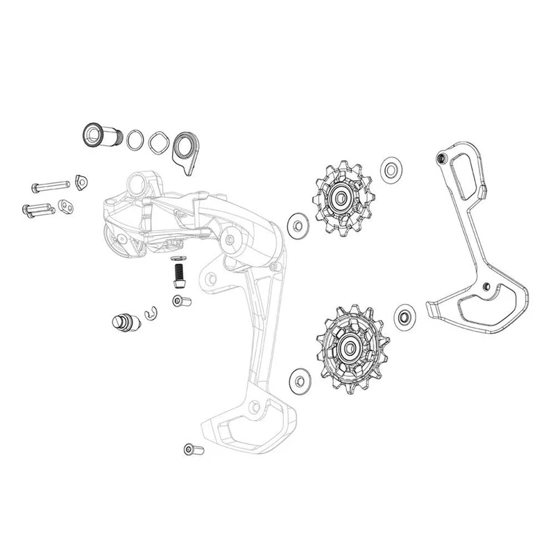 Rear Derailleur Pulley Kit Red XPLR AXS