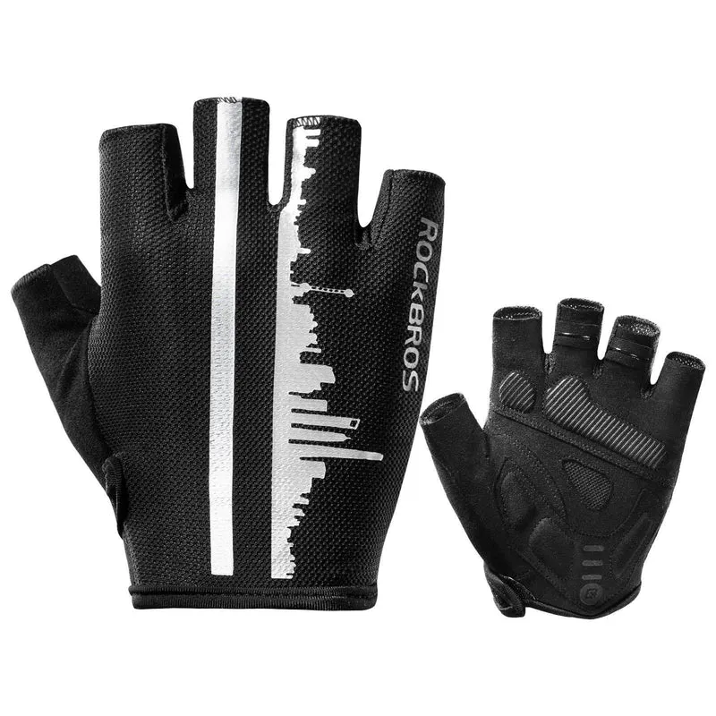 ROCKBROS Kurz Fahrradhandschuhe SBR Stoßdämpfend rutschfest Unisex