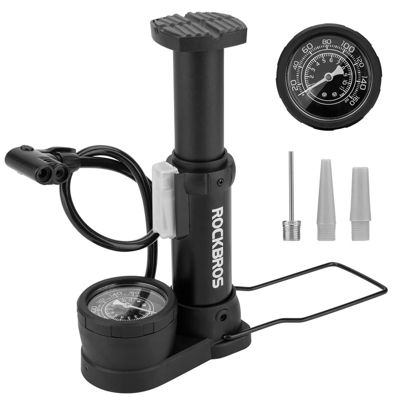 ROCKBROS Mini Fußpumpen Luftpumpe med manometer