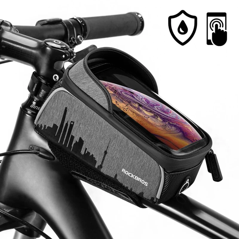 ROCKBROS wasserdicht Oberrohrtasche med Touchscreen til Handy til 6,5"