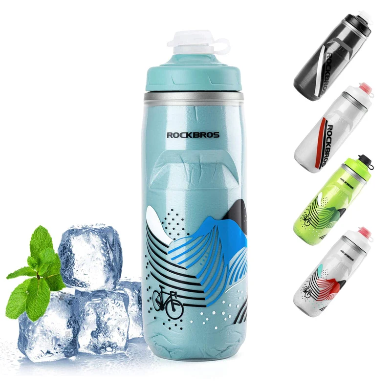 ROCKBROS Fahrradflasche 620 ml Sportflasche med 5 Stunden Kühlhaltefunktion