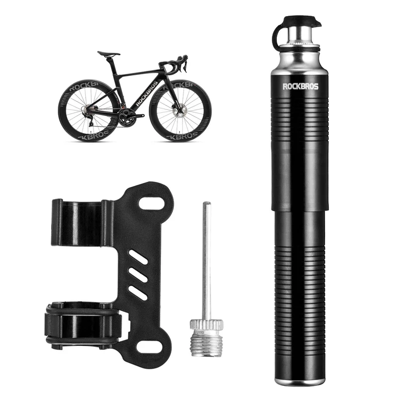 ROCKBROS Luftpumpe Håndpumpe Schrader & Presta Ventile fra Aluminium