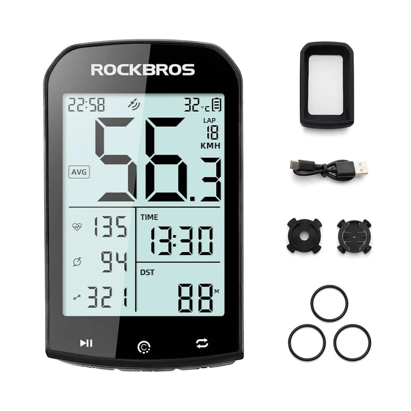 ROCKBROS Fahrradcomputer Kabellos GPS wasserdicht Omdrejningstæller og Kilometerzähler