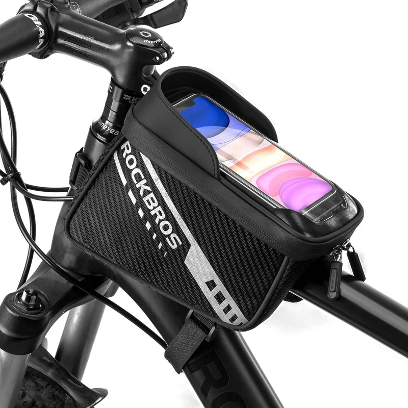 ROCKBROS Oberrohrtasche med TPU-Touchscreen Seitentaschen-Design 1L