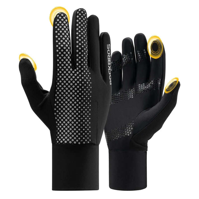 ROCKBROS Fahrradhandschuhe Touchscreen Radsport-Handschuhe Winddicht