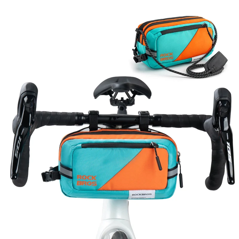 ROCKBROS Fahrrad Lenkertasche Fahrradtasche mit Schultergurt 2,5L Umhängetasche