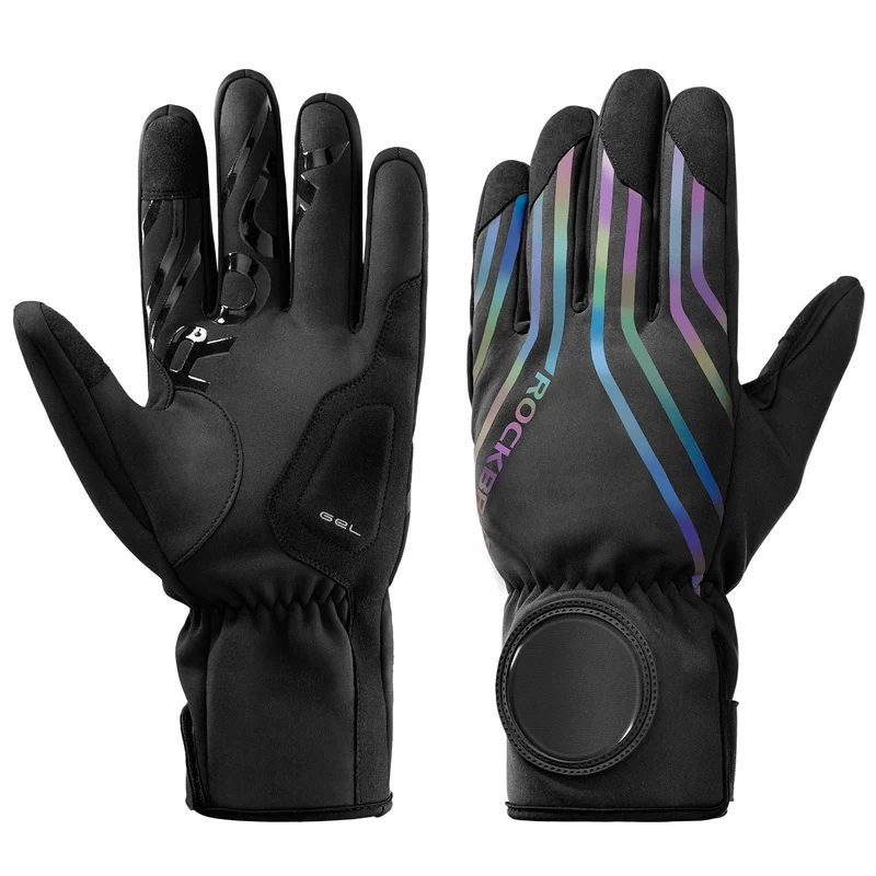 ROCKBROS Fahrradhandschuhe für Lauf, MTB Atmungsaktive Schwarz M-2XL