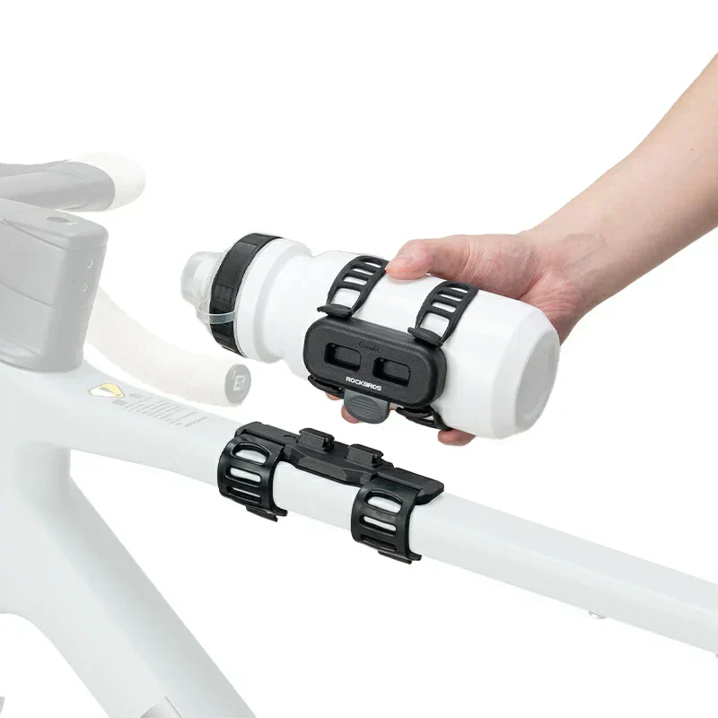 Magnetischer Flaschenhalter für Fahrrad – mit Riemenbefestigung