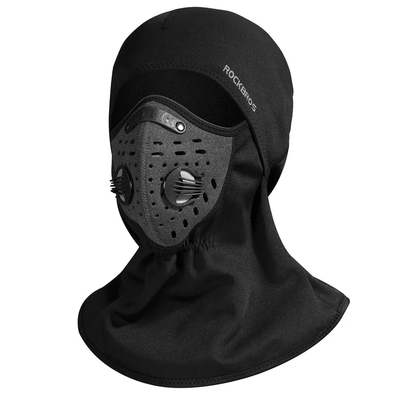 ROCKBROS Warme Sturmhaube Winter Fleece Halswärmer med Atemfilter