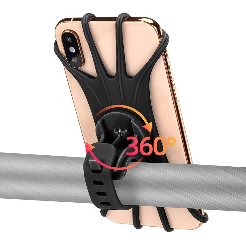 ROCKBROS Handyhalterung fra Silikon 360° Drehbar til Motorrad & Fahrrad