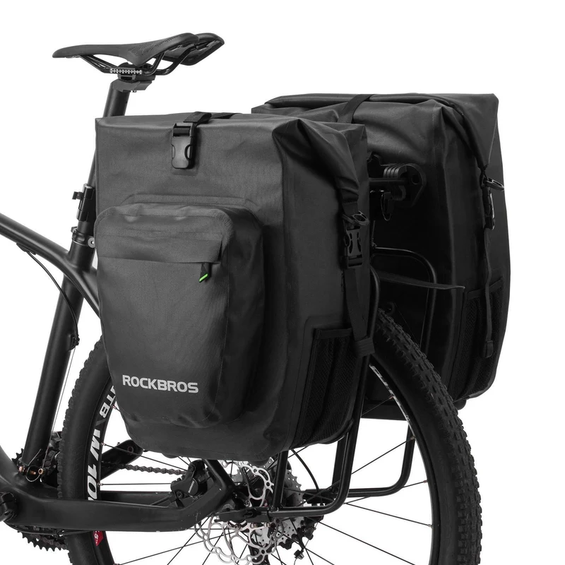 ROCKBROS Fahrrad hinter Gepäckträgertasche wasserdicht 20-27L for E-Bike/Rennrad/MTB