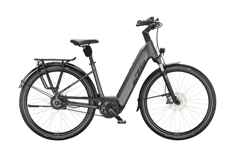 KTM Macina City 710 Belt - 43 machine grey matt (black+orange)