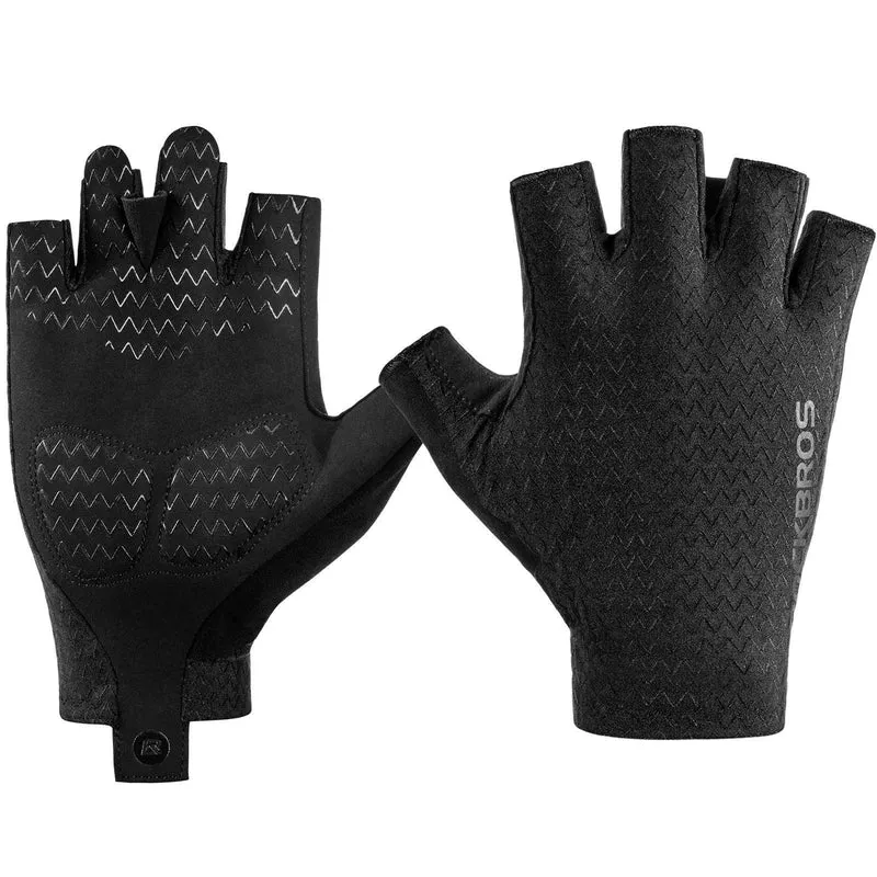 ROCKBROS Gel gemusterte Rutschfeste Halbfinger-Reithandschuhe