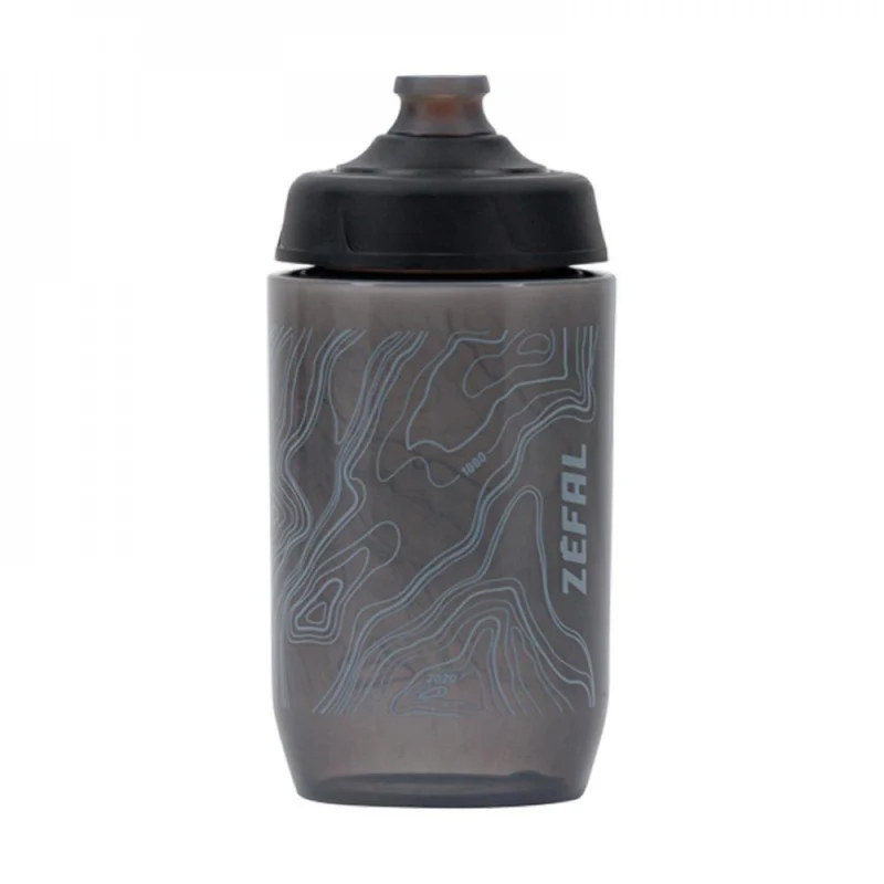 Zefal Sense Pro 50 Trinkflasche 500ml schwarz/grau, auslaufsicher, BPA-frei, für enge Rahmen, Silikon-Mundstück, geruchsneutral