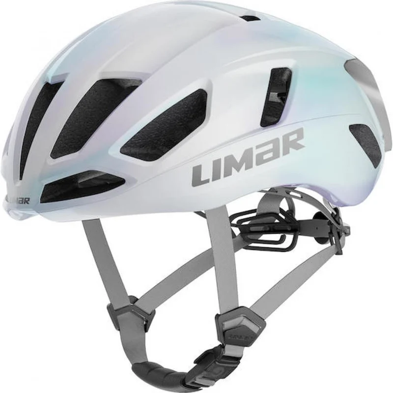 Limar Air Atlas W&B Opal White Silver M Weiß/Silber - aerodynamischer Rennradhelm
