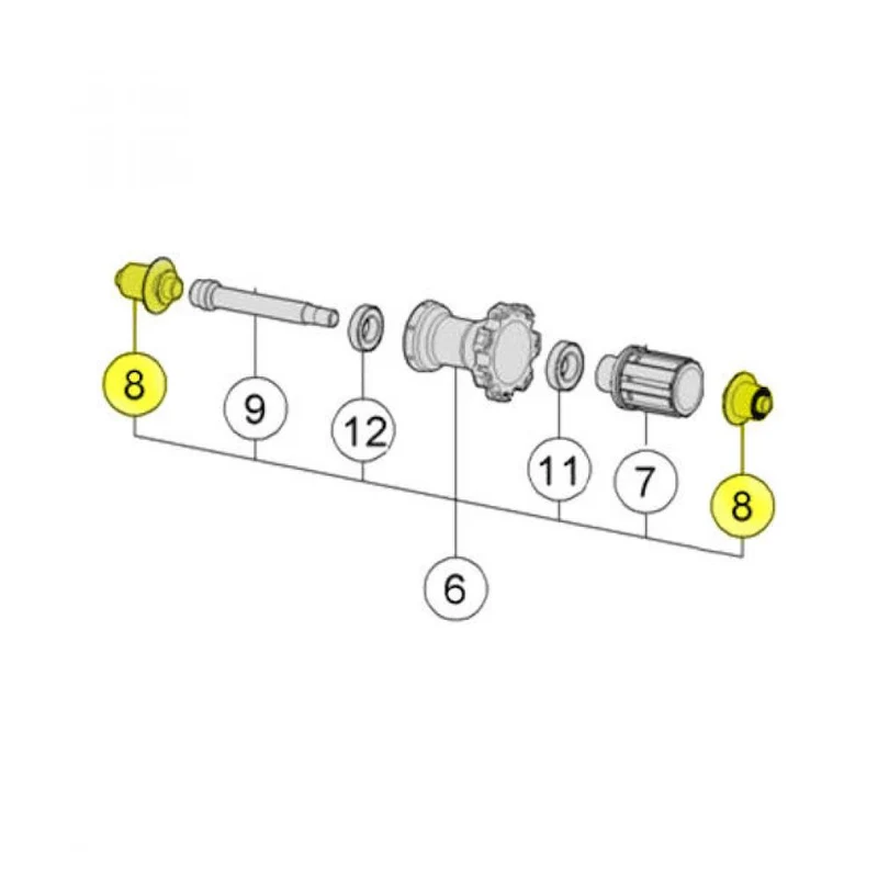 Vision Endkappen-Kit für VISION Naben/Laufräder 12/15 mm Achssystem - präzise Anpassung