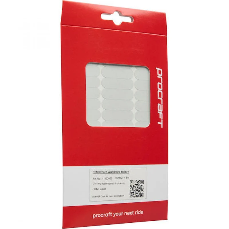 Procraft Reflektoren Sticker Set Balken Universal Silber - mehr Sichtbarkeit im Stradenverkehr