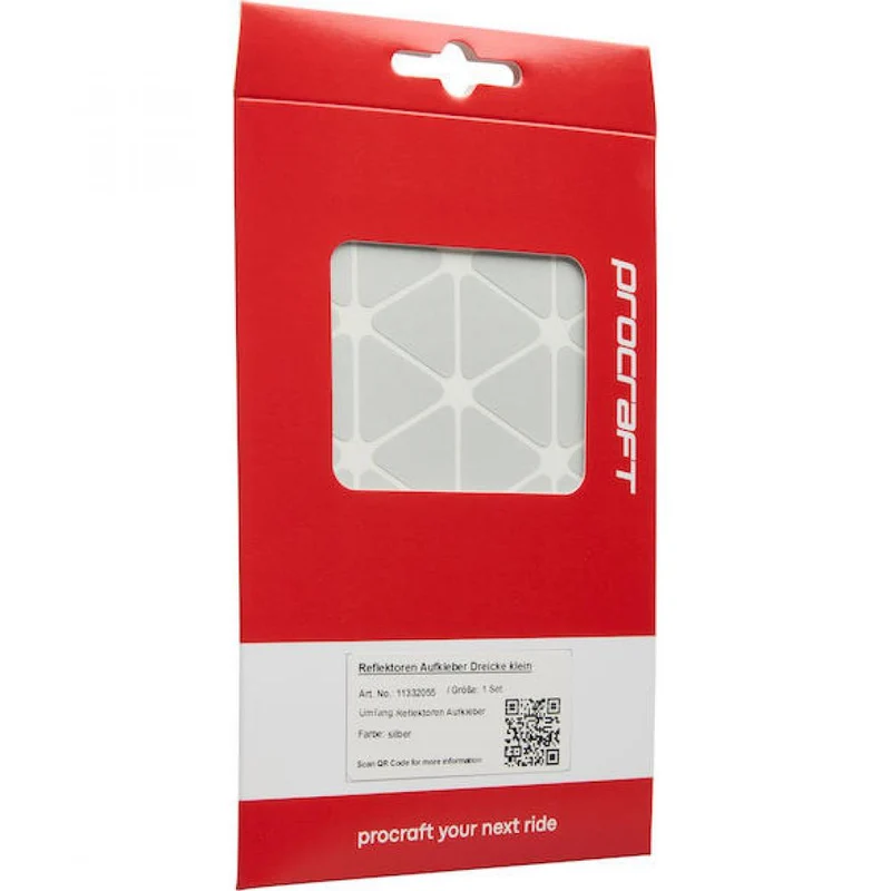 Procraft Reflektoren Sticker Set - Dreiecke Klein Silber - mehr Sichtbarkeit und Style