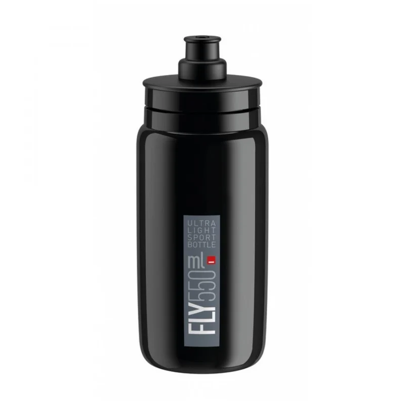 Elite 10x Trinkflasche Fly 550ml schwarz/grau