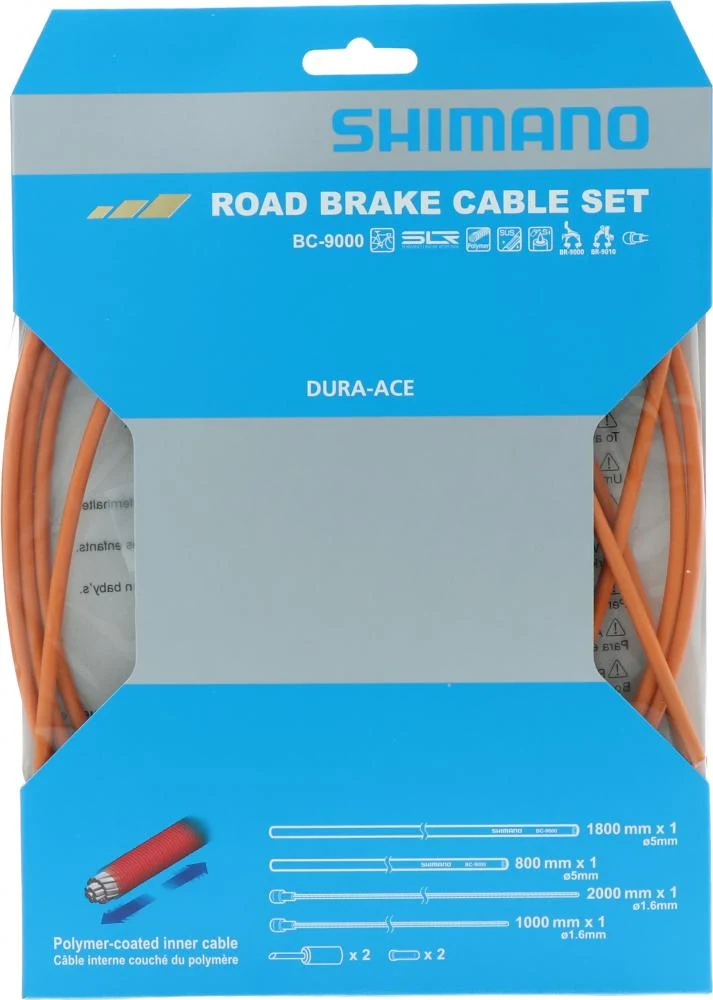 SHIMANO Bremszug-Set DURA-ACE - polymerbeschichtet, Orange