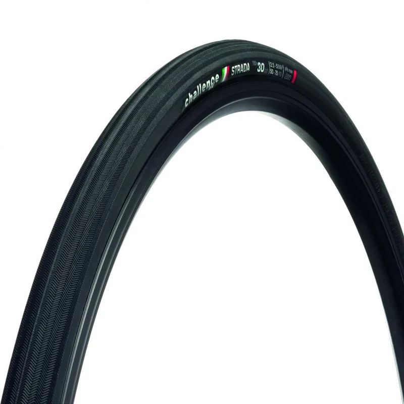 Challenge Road-Reifen Strada Race Clincher 30-622 Schwarz/schwarz - komfortabler Allround-Rennradreifen