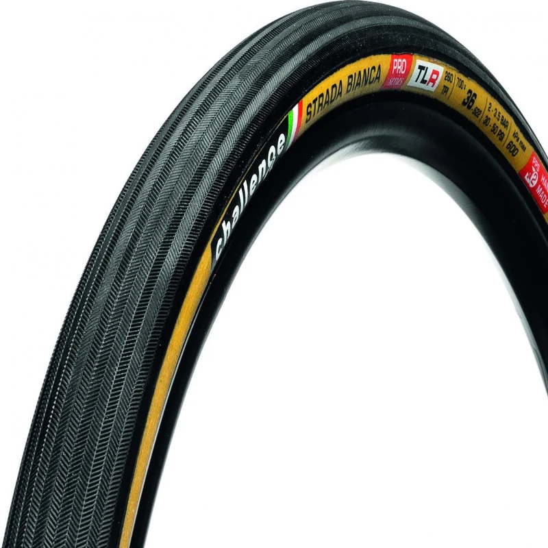 Challenge Gravel-Reifen Strada Bianca Pro Handmade 28 Zoll (36-622) Schwarz/braun - schneller Komfort auf Schotter