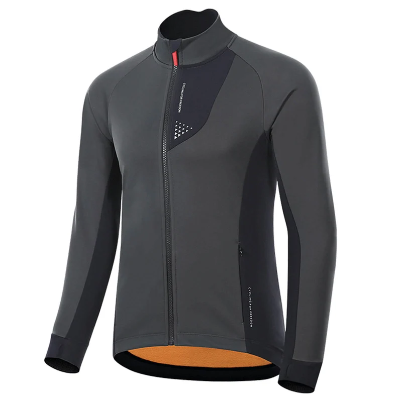 ROCKBROS Herren Winter Fahrradjacke Winddicht Atmungsaktiv mit Fleecefutter