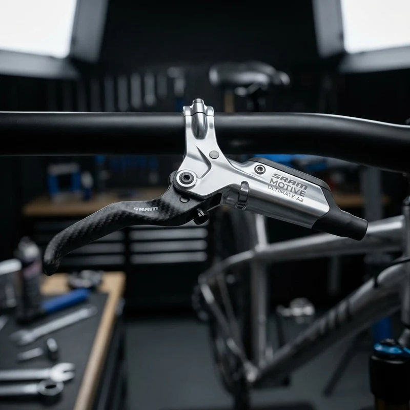 Scheibenbremshebel Assembly SRAM Silver Ano, Motive Ultimate A2, Carbon