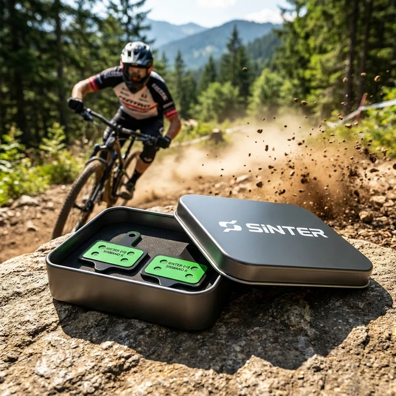 Scheibenbremsbelag Sinter 018 Shimano K organisch, MTB Race, grün, Set, in Dose