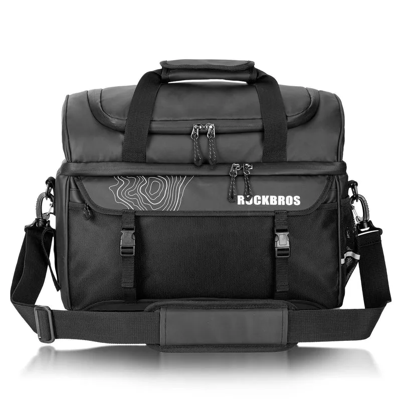 ROCKBROS Gepäckträgertasche mit Schultergurt Kühltasche isolierte Frokost Tasche Schwarz