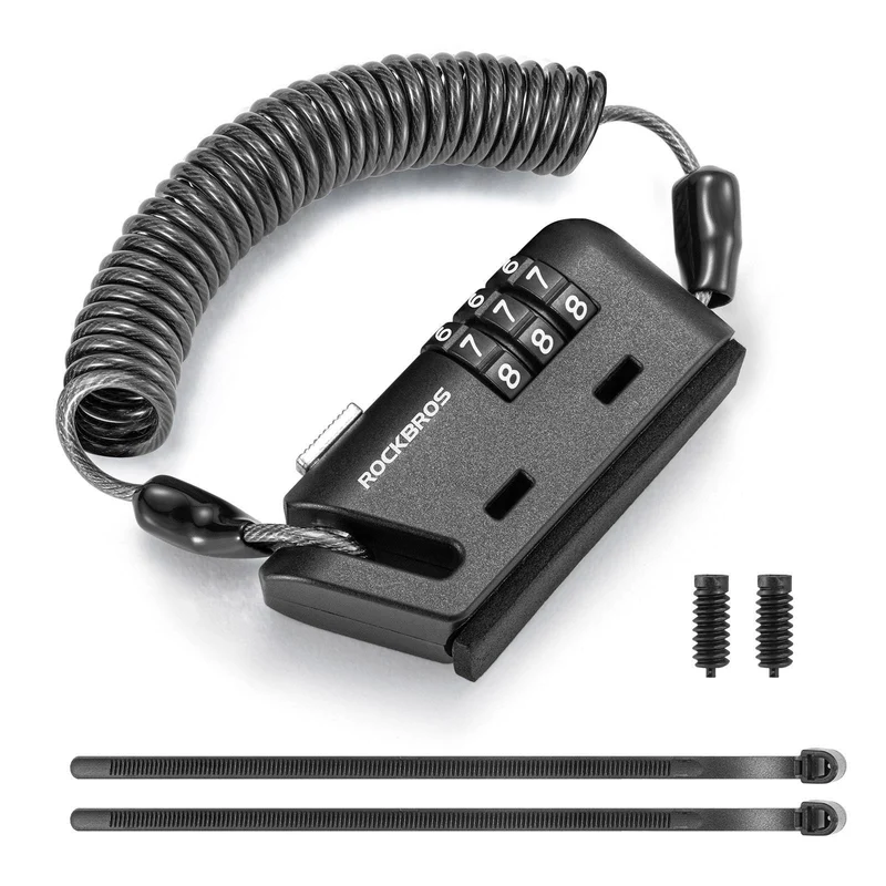 ROCKBROS Hjelm schloss 150 cm Zahlenschloss 3-stellig Zahlencode
