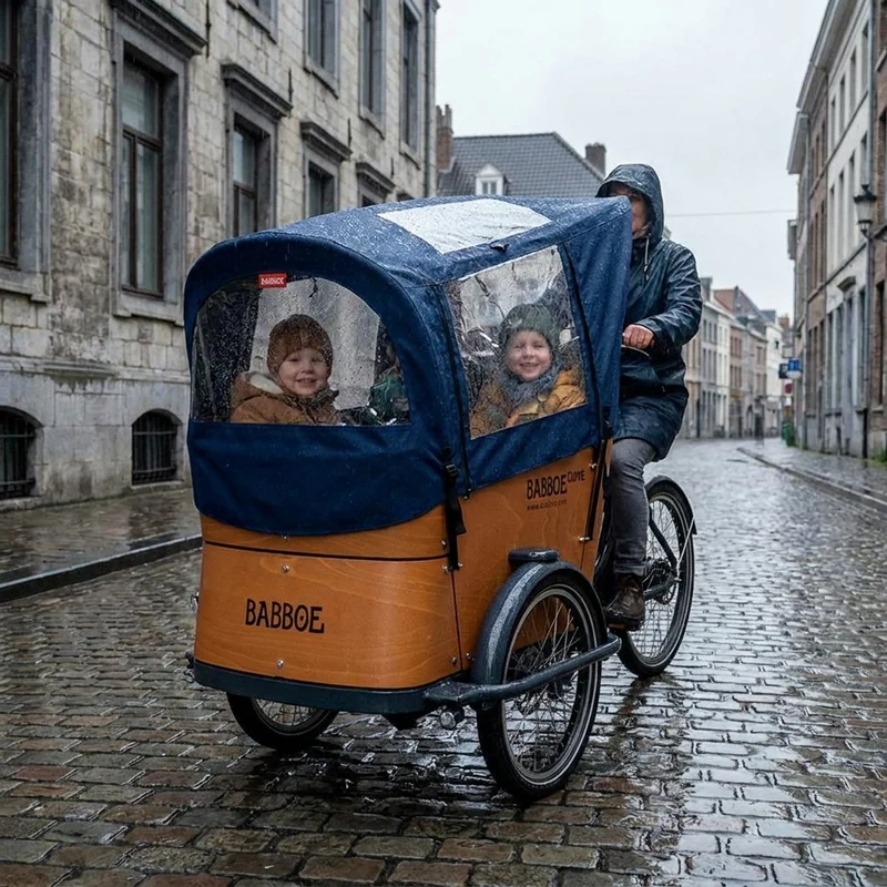 Babboe Regenverdeck blau für Curve Docril
