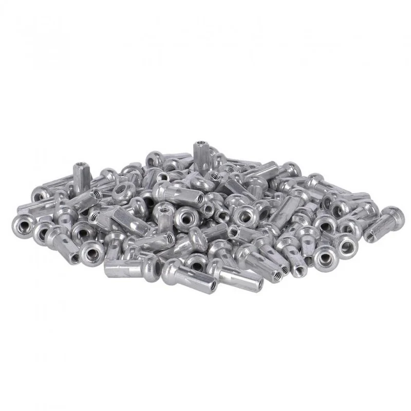 DT SWISS Nippel Hidden 2.0X12Mm Alu Eloxiert 100 Stück Silber