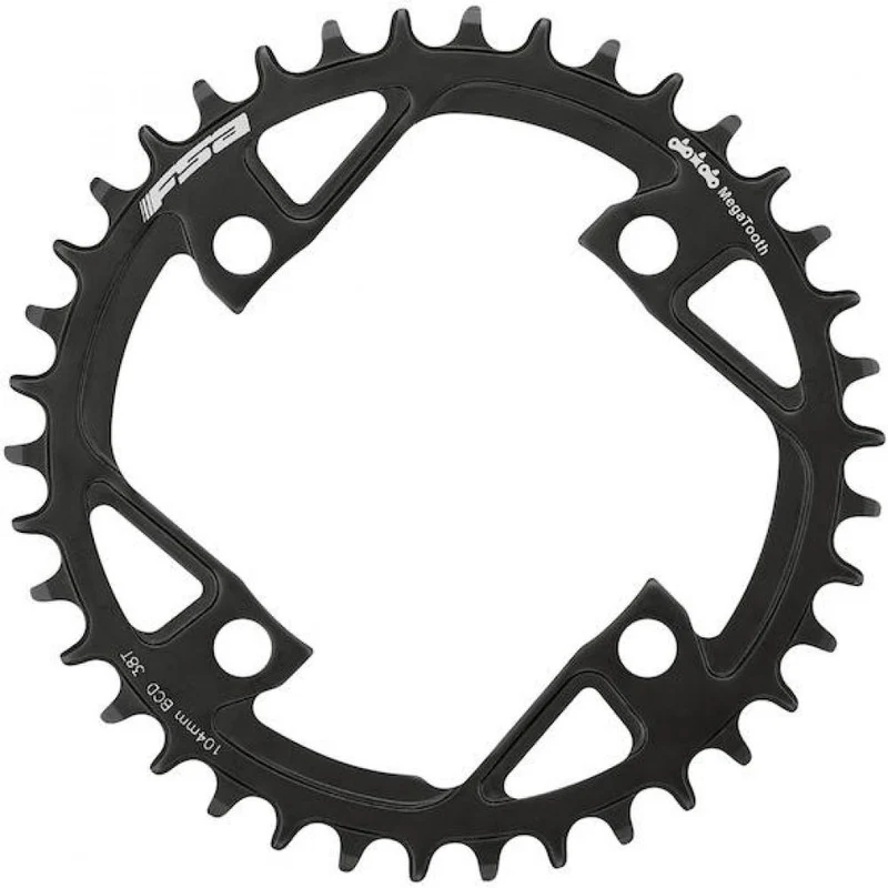 FSA Kettenblatt E-Bike Stahl 4-Arm Megatooth 44 T Schwarz - 104mm BCD, SRAM/Shimano kompatibel