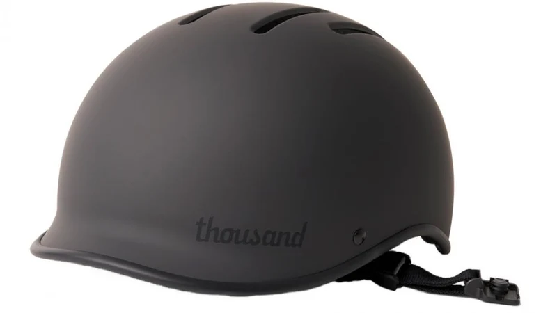 Thousand Heritage 2.0 Fahrradhelm Stealth Black S (54 - 57 cm) - stilvoller Urban-Helm mit Magnetverschluss, Belüftung, abnehmbares Visier